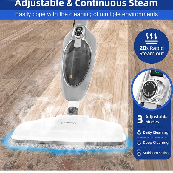 Steam Mop - 10-in-1 MultiPurpose Handheld Steam Cleaner Detachable Floor Steamer - Picture 6 of 10